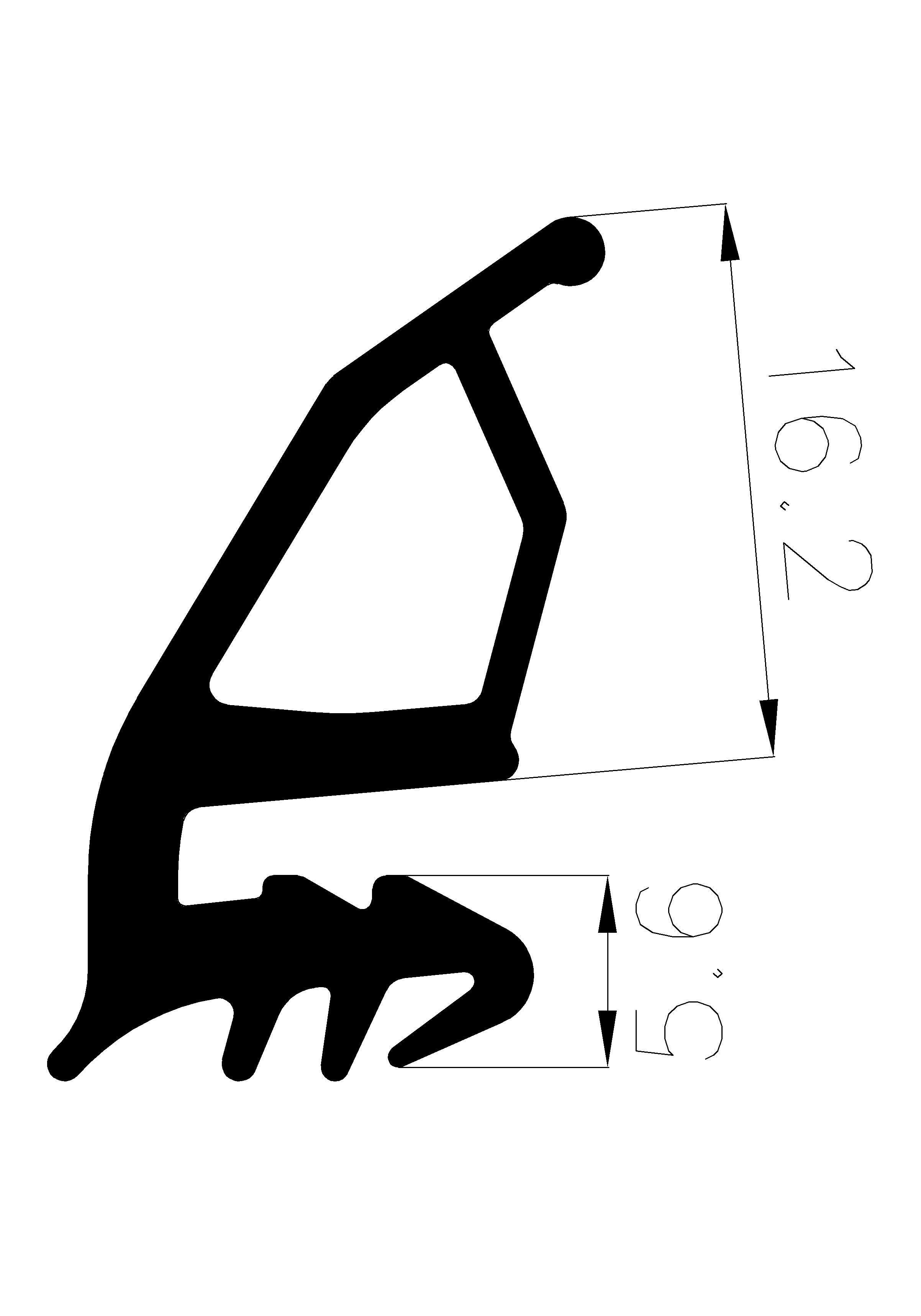 11180160KG - профили из силиконовой резины - Профили для дверных коробок