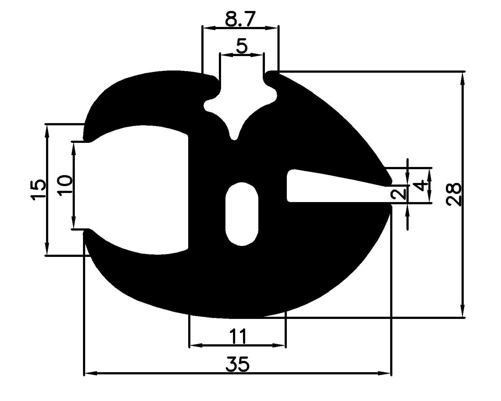 16740380KG - стабилизирующие профили EPDM - стабилизирующие и растягивающие профили