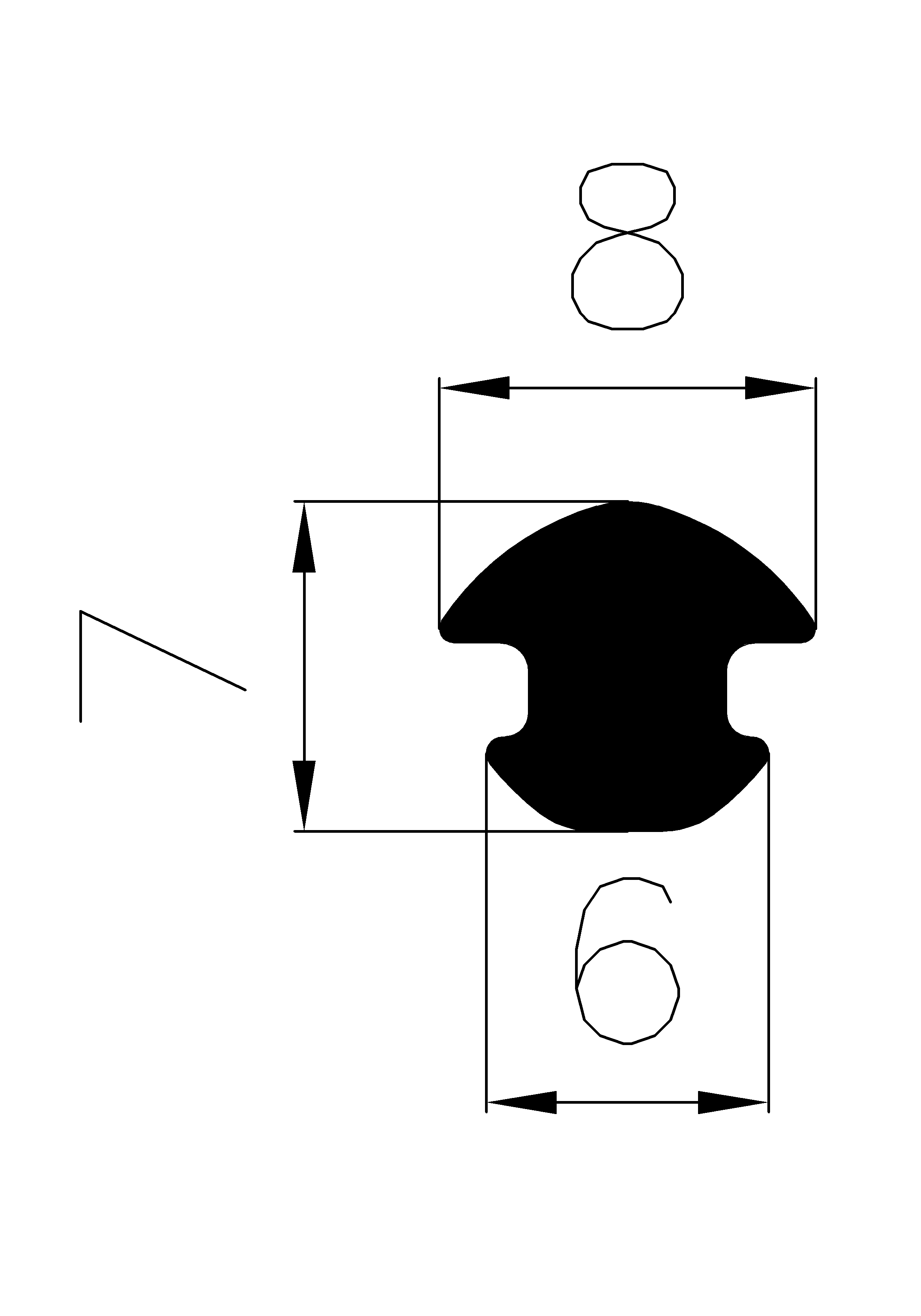5930360KG - профили EPDM для натяжных конструкций - стабилизирующие и натяжные профили