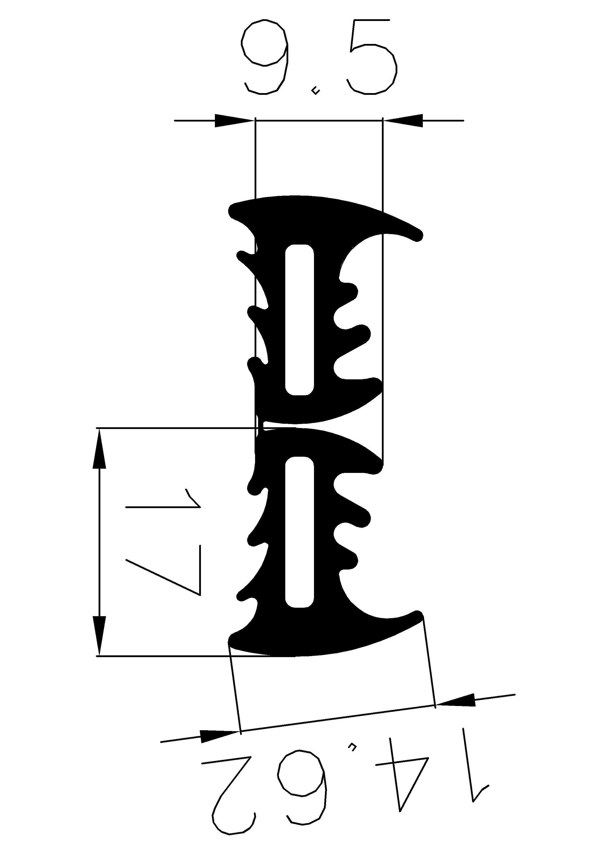 9600360KG - Профили для остекления